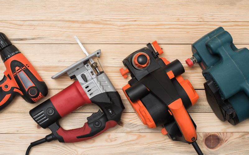 Industrial power tool in use